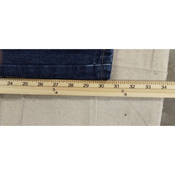 Wrangler Mens Jeans Dark Wash Denim Button Straight Leg Relaxed Fit Blue 48X32 - Picture 11 of 12